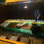 Carga de sulfato de amonio cristalino al mercado de Ecuador.