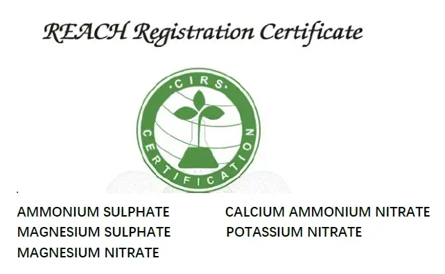 Fertilizer with REACH certificate