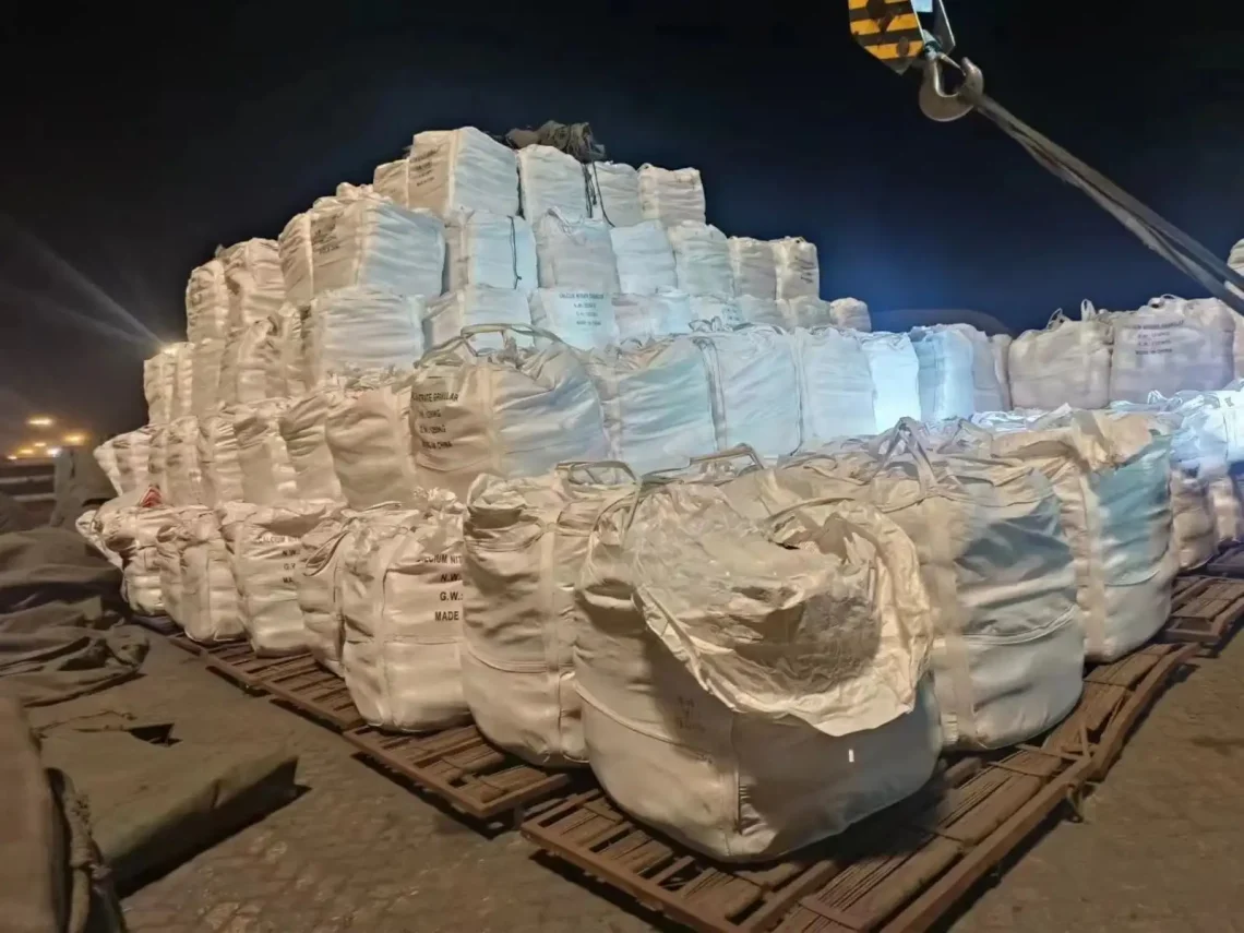 Chemplus are shipping 300MT Granular Calcium Nitrate by BBV to Mexico Market.